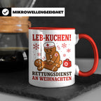 Rettungsdienst Tasse Leb Kuchen Rettungsdienst an Weihnachte – Rot [farbe:rot]