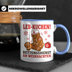 Rettungsdienst Tasse Leb Kuchen Rettungsdienst an Weihnachte – Blau [farbe:blau]