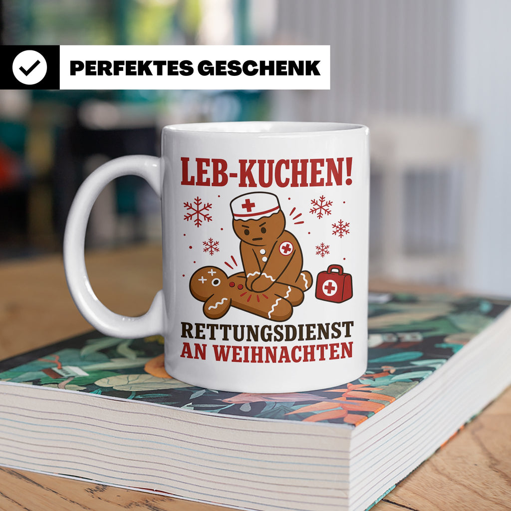 Rettungsdienst Tasse Leb Kuchen Rettungsdienst an Weihnachte – Weiß [farbe:weiß]