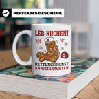 Rettungsdienst Tasse Leb Kuchen Rettungsdienst an Weihnachte – Weiß [farbe:weiß]