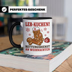 Rettungsdienst Tasse Leb Kuchen Rettungsdienst an Weihnachte – Schwarz [farbe:schwarz]