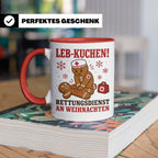 Rettungsdienst Tasse Leb Kuchen Rettungsdienst an Weihnachte – Rot [farbe:rot]