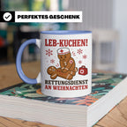 Rettungsdienst Tasse Leb Kuchen Rettungsdienst an Weihnachte – Blau [farbe:blau]