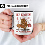 Rettungsdienst Tasse Leb Kuchen Rettungsdienst an Weihnachte – Schwarz [farbe:schwarz]