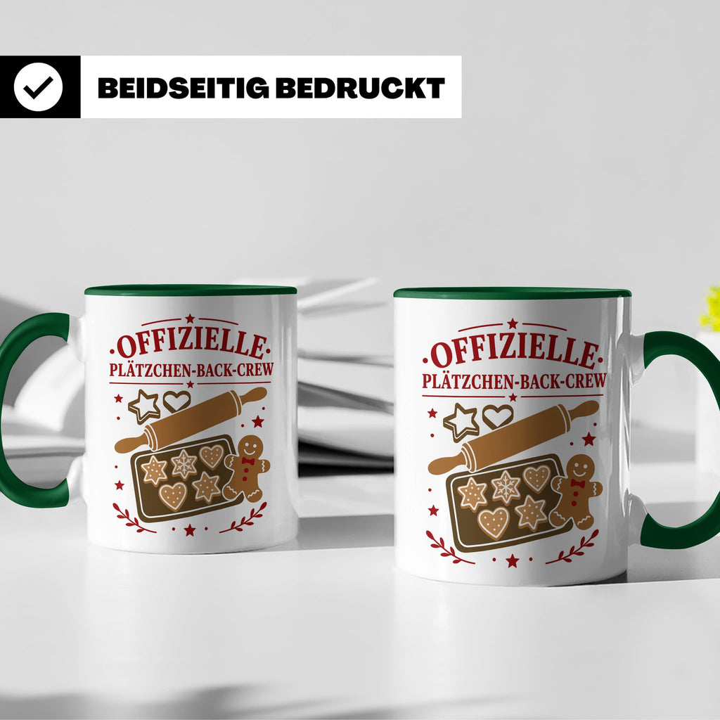 Plätzchen Tasse Offizielle Plätzchen Back Crew - Geschenk fü – Grün [farbe:grün]