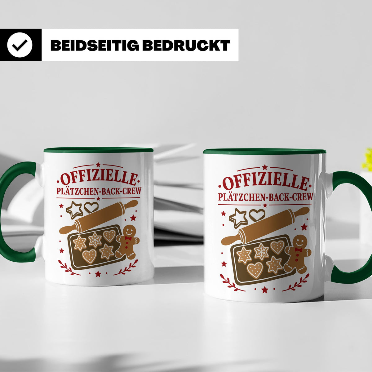 Plätzchen Tasse Offizielle Plätzchen Back Crew - Geschenk fü – Grün [farbe:grün]