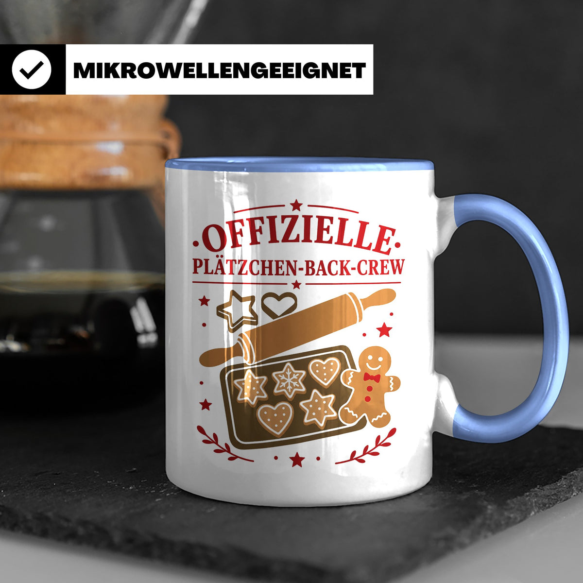 Plätzchen Tasse Offizielle Plätzchen Back Crew - Geschenk fü – Blau [farbe:blau]