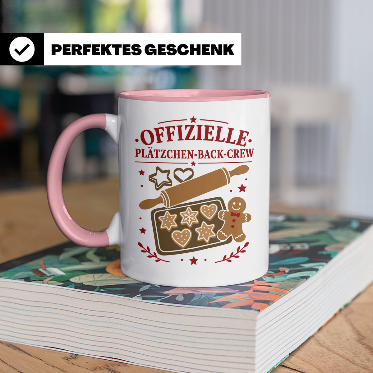 Plätzchen Tasse Offizielle Plätzchen Back Crew - Geschenk fü – Rosa [farbe:rosa]