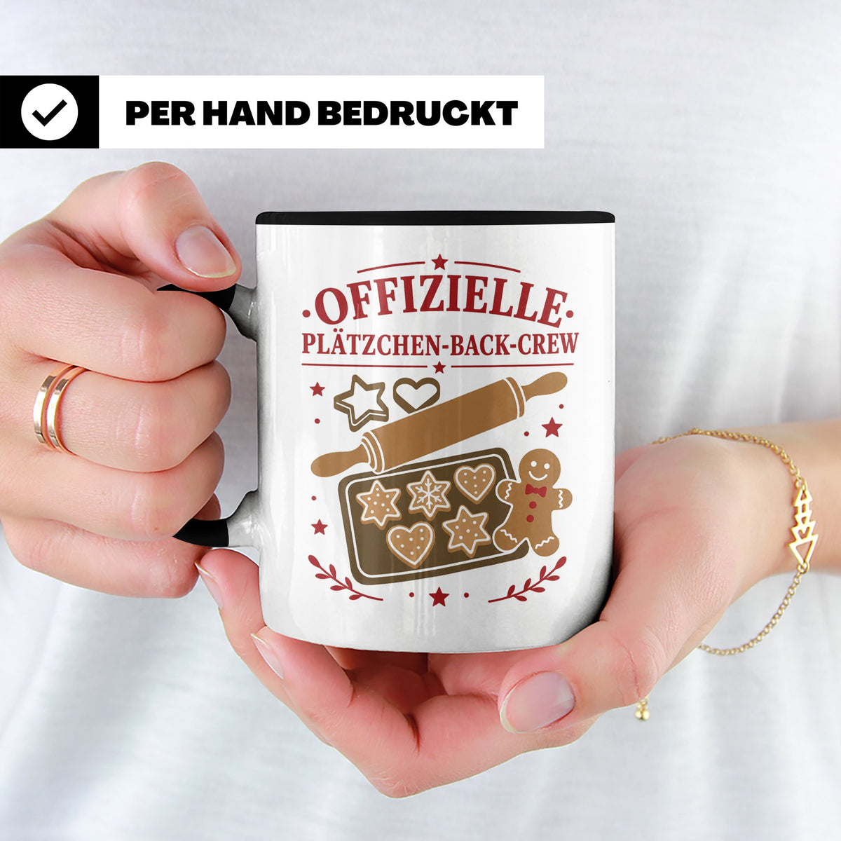 Plätzchen Tasse Offizielle Plätzchen Back Crew - Geschenk fü – Schwarz [farbe:schwarz]