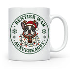 Französische Bulldogge Weihnachten Tasse Rentier war ausverk – Weiß [farbe:weiß]