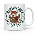 Faultier Weihnachten Tasse Rentier war ausverkauft - Lustige – Weiß [farbe:weiß]