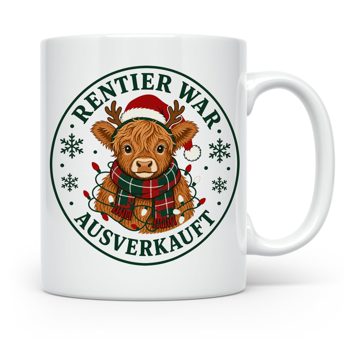 Hochlandrind Weihnachten Tasse Rentier war ausverkauft - Lus – Weiß [farbe:weiß]