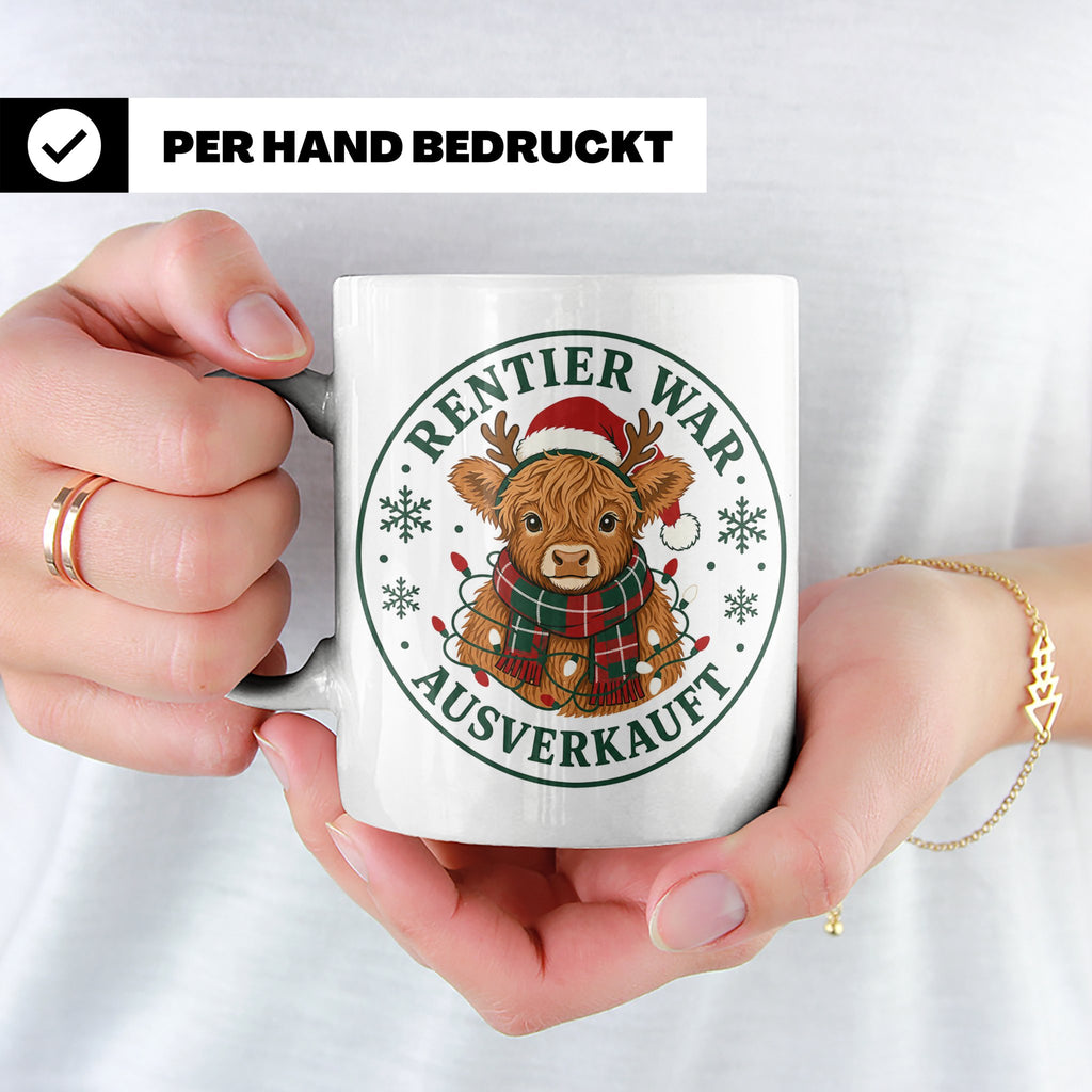 Hochlandrind Weihnachten Tasse Rentier war ausverkauft - Lus – Weiß [farbe:weiß]