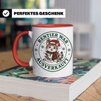 Katzen Weihnachten Tasse Rentier war ausverkauft - Lustiges  – Rot [farbe:rot]