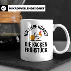 Ich liebe Hühner die kacken Frühstück Tasse - Bauernhof Land – Weiß [farbe:weiß]