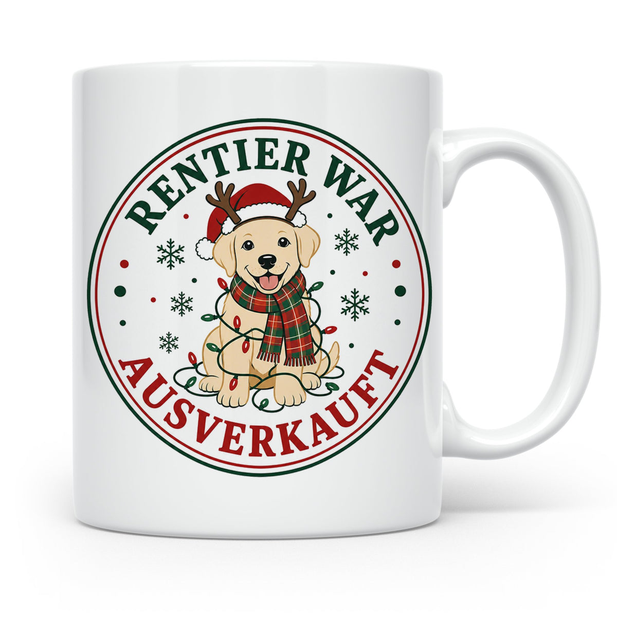 Labrador Weihnachten Tasse Rentier war ausverkauft - Lustige – Weiß [farbe:weiß]