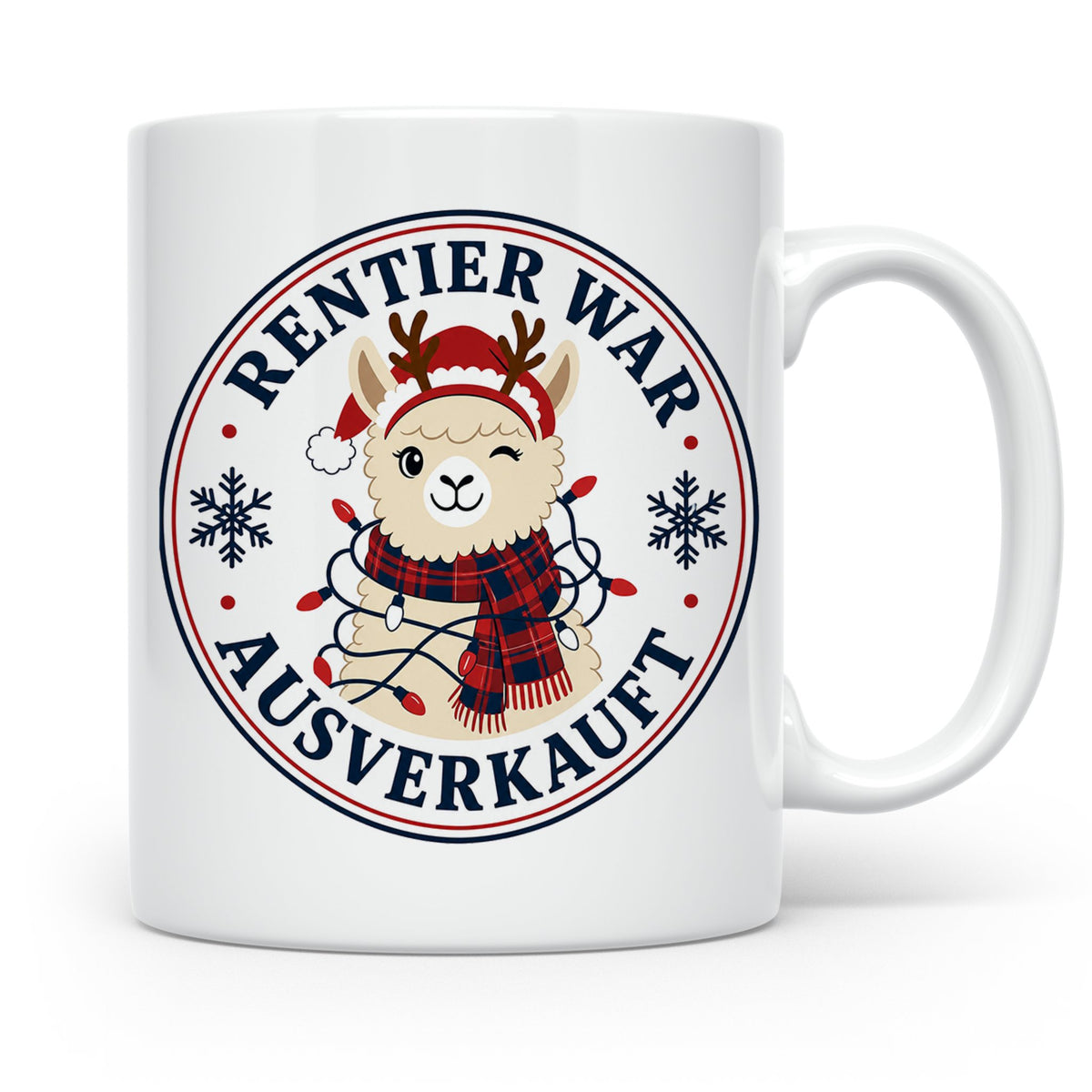 Lama Weihnachten Tasse Rentier war ausverkauft - Lustiges Ge – Weiß [farbe:weiß]