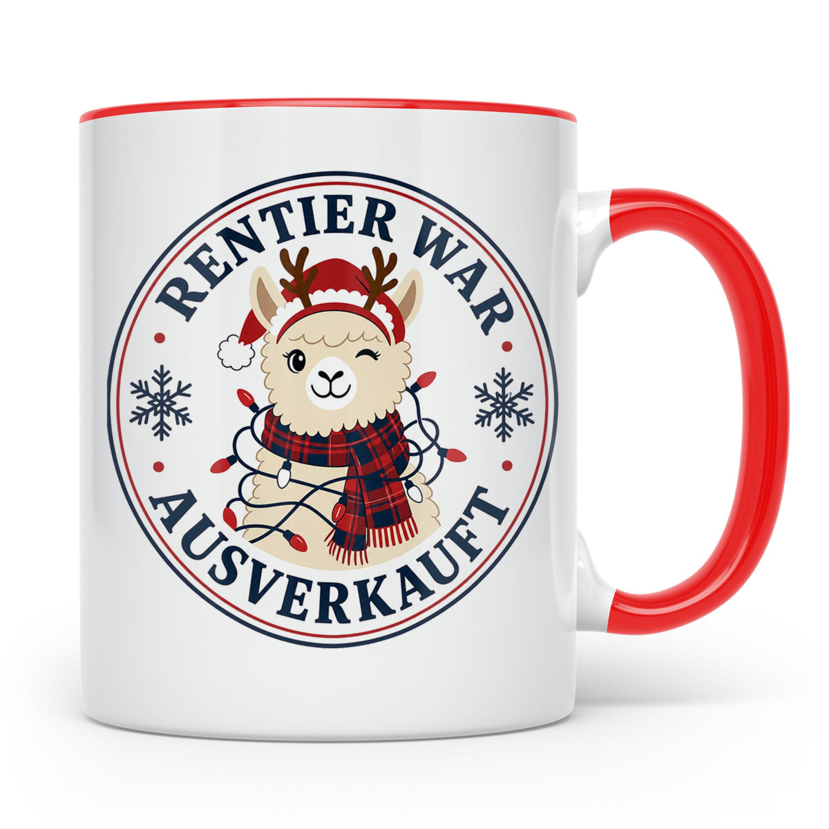 Lama Weihnachten Tasse Rentier war ausverkauft - Lustiges Ge – Rot [farbe:rot]