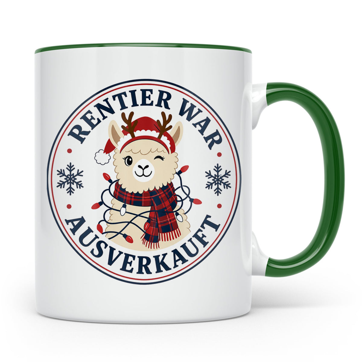 Lama Weihnachten Tasse Rentier war ausverkauft - Lustiges Ge – Grün [farbe:grün]
