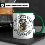 Mops Weihnachten Tasse Rentier war ausverkauft - Lustiges Ge – Grün [farbe:grün]