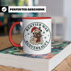 Mops Weihnachten Tasse Rentier war ausverkauft - Lustiges Ge – Rot [farbe:rot]