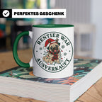Mops Weihnachten Tasse Rentier war ausverkauft - Lustiges Ge – Grün [farbe:grün]