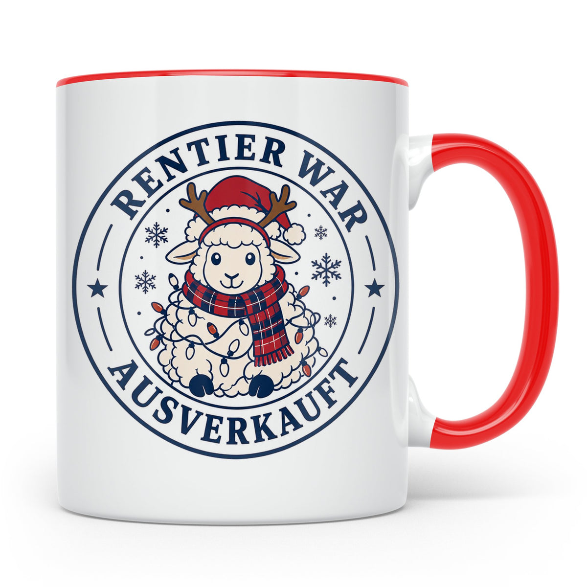 Schaf Weihnachten Tasse Rentier war ausverkauft - Lustiges G – Rot [farbe:rot]