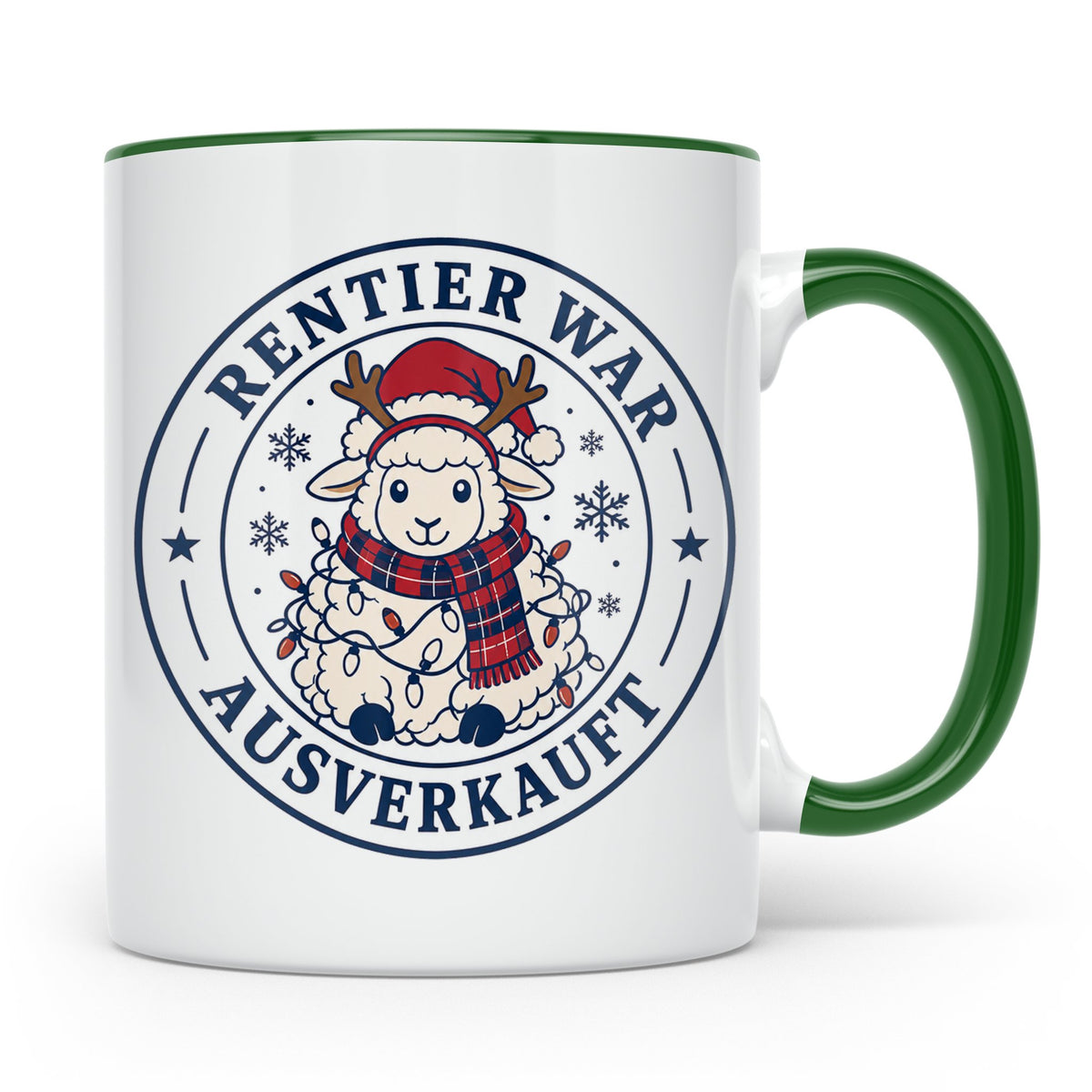 Schaf Weihnachten Tasse Rentier war ausverkauft - Lustiges G – Grün [farbe:grün]