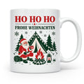 Camping Weihnachten Tasse Weihnachtsmann am Lagerfeuer - Ges – Weiß [farbe:weiß]
