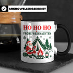 Camping Weihnachten Tasse Weihnachtsmann am Lagerfeuer - Ges – Schwarz [farbe:schwarz]