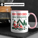 Camping Weihnachten Tasse Weihnachtsmann am Lagerfeuer - Ges – Rosa [farbe:rosa]