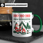 Camping Weihnachten Tasse Weihnachtsmann am Lagerfeuer - Ges – Grün [farbe:grün]