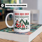 Camping Weihnachten Tasse Weihnachtsmann am Lagerfeuer - Ges – Weiß [farbe:weiß]