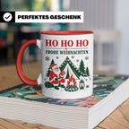 Camping Weihnachten Tasse Weihnachtsmann am Lagerfeuer - Ges – Rot [farbe:rot]