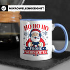 Gaming Weihnachten Tasse Weihnachtsmann mit Controller - Ges – Blau [farbe:blau]