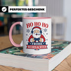 Gaming Weihnachten Tasse Weihnachtsmann mit Controller - Ges – Rosa [farbe:rosa]