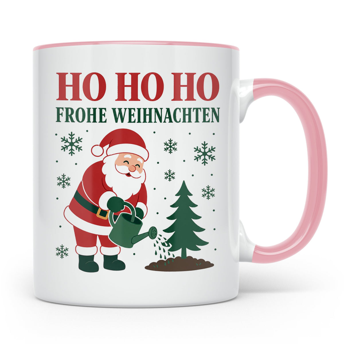 Garten Weihnachten Tasse Weihnachtsmann mit Gießkanne - Gesc – Rosa [farbe:rosa]