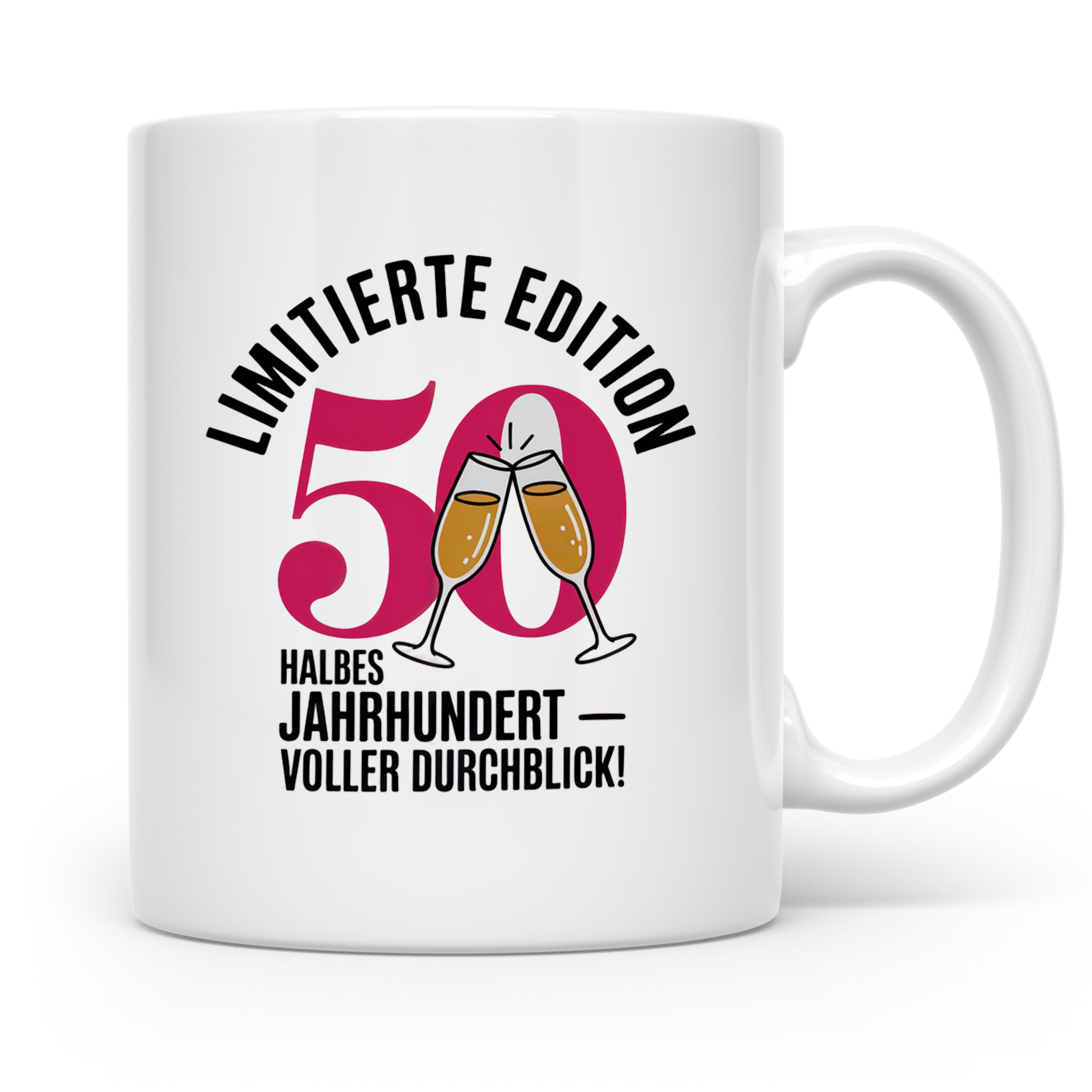 50. Geburtstag Tasse - Limitierte Edition - Halbes Jahrhunde – Weiß [farbe:weiß]