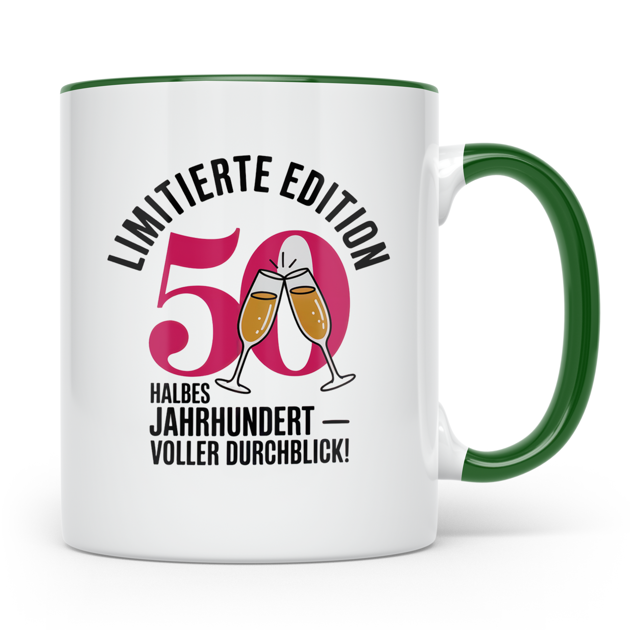 50. Geburtstag Tasse - Limitierte Edition - Halbes Jahrhunde – Grün [farbe:grün]