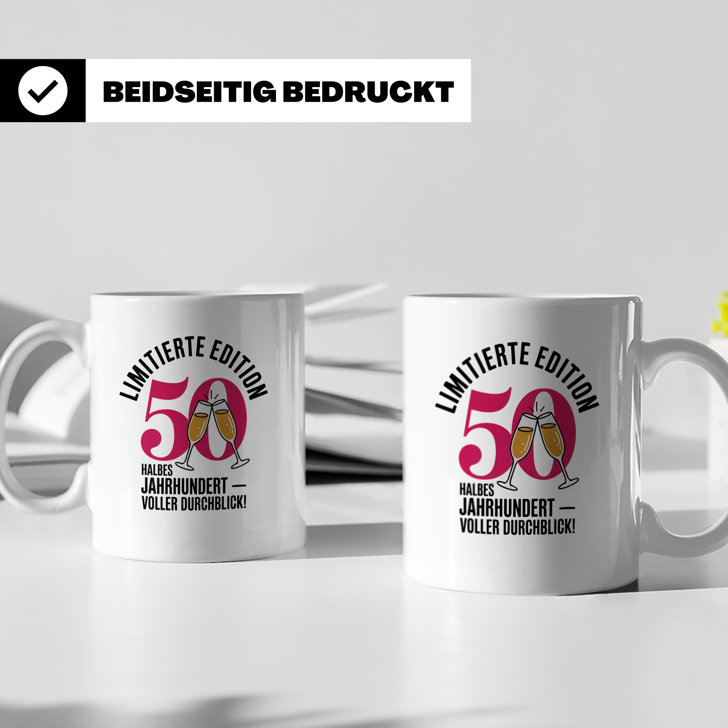 50. Geburtstag Tasse - Limitierte Edition - Halbes Jahrhunde – Weiß [farbe:weiß]