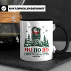 Jäger Weihnachten Tasse Weihnachtsmann auf dem Hochsitz - Ge – Schwarz [farbe:schwarz]