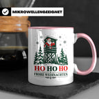 Jäger Weihnachten Tasse Weihnachtsmann auf dem Hochsitz - Ge – Rosa [farbe:rosa]