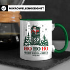 Jäger Weihnachten Tasse Weihnachtsmann auf dem Hochsitz - Ge – Grün [farbe:grün]