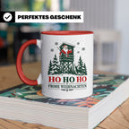 Jäger Weihnachten Tasse Weihnachtsmann auf dem Hochsitz - Ge – Rot [farbe:rot]