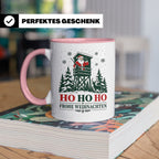 Jäger Weihnachten Tasse Weihnachtsmann auf dem Hochsitz - Ge – Rosa [farbe:rosa]