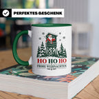 Jäger Weihnachten Tasse Weihnachtsmann auf dem Hochsitz - Ge – Grün [farbe:grün]