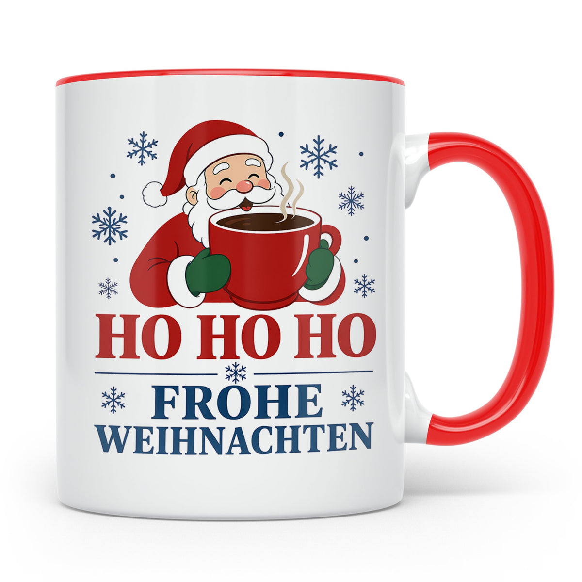 Kaffee Weihnachten Tasse Weihnachtsmann mit Kaffeetasse - Ge – Rot [farbe:rot]