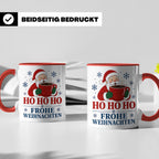 Kaffee Weihnachten Tasse Weihnachtsmann mit Kaffeetasse - Ge – Rot [farbe:rot]