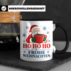 Kaffee Weihnachten Tasse Weihnachtsmann mit Kaffeetasse - Ge – Schwarz [farbe:schwarz]
