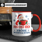 Kaffee Weihnachten Tasse Weihnachtsmann mit Kaffeetasse - Ge – Rot [farbe:rot]